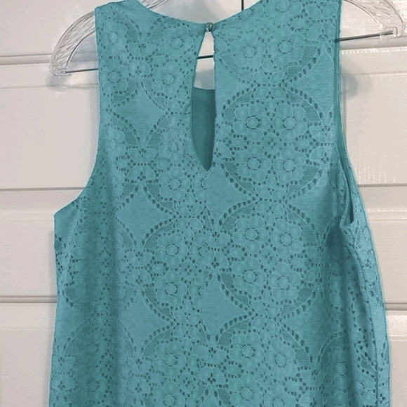 Anthropologie Everly Aqua Lace Dress Size Medium - Picture 4 of 7